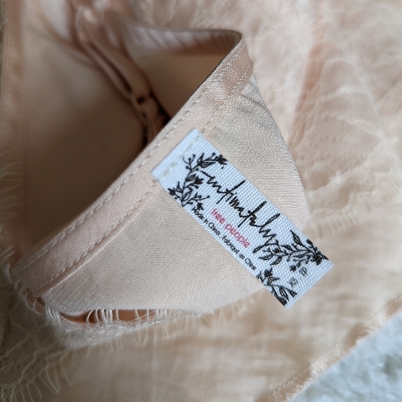 FREE PEOPLE intimately your eyes cami lace satin camisole xs small - Picture 7 of 10